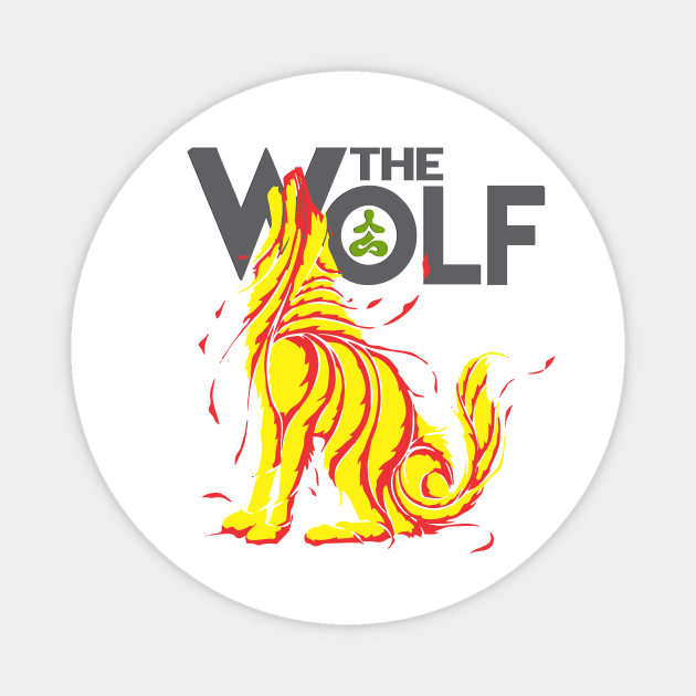 The Wolf Fire Magnet by GLAMOR